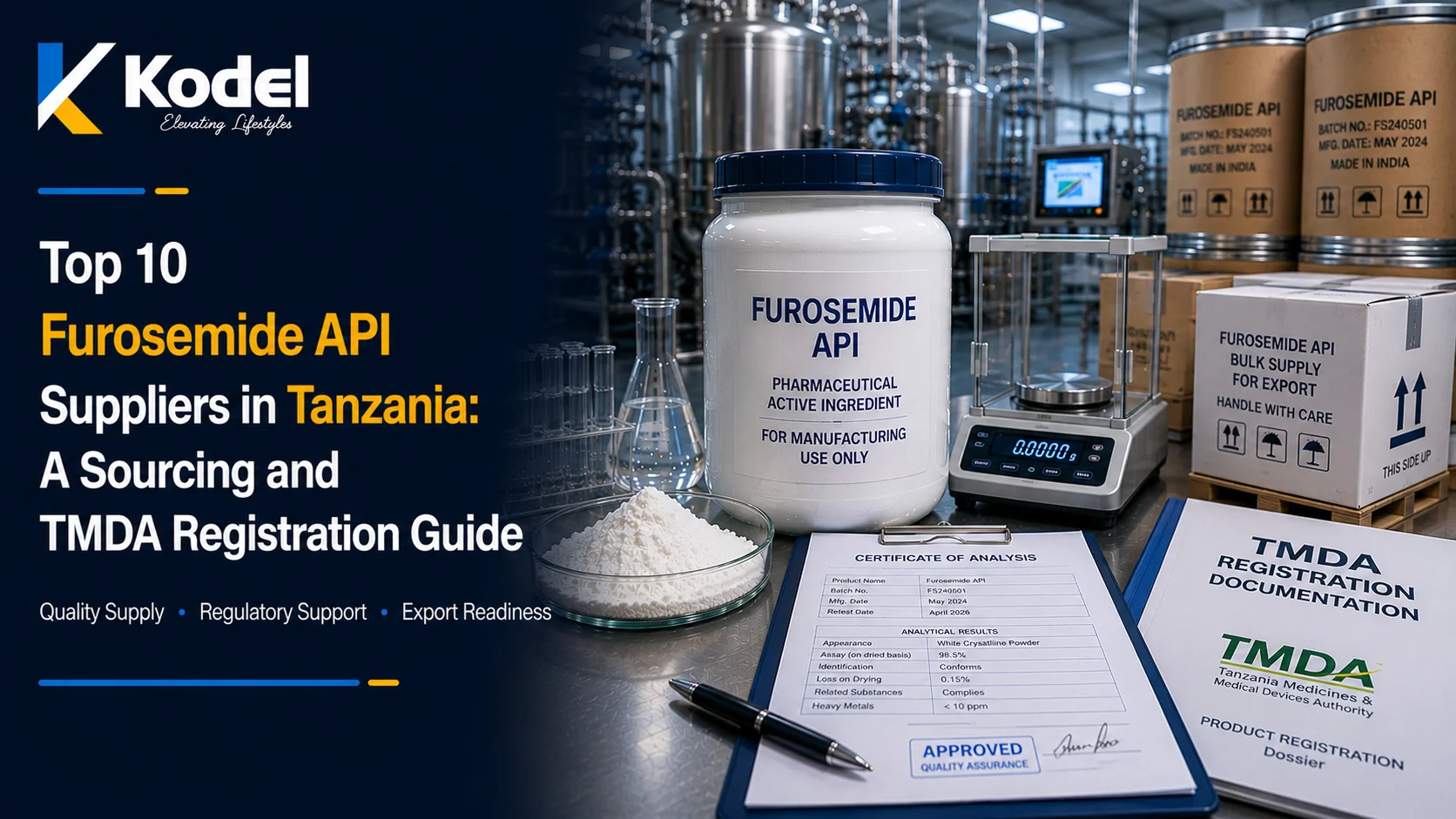 Furosemide API suppliers in Tanzania with sourcing and TMDA registration guidance
