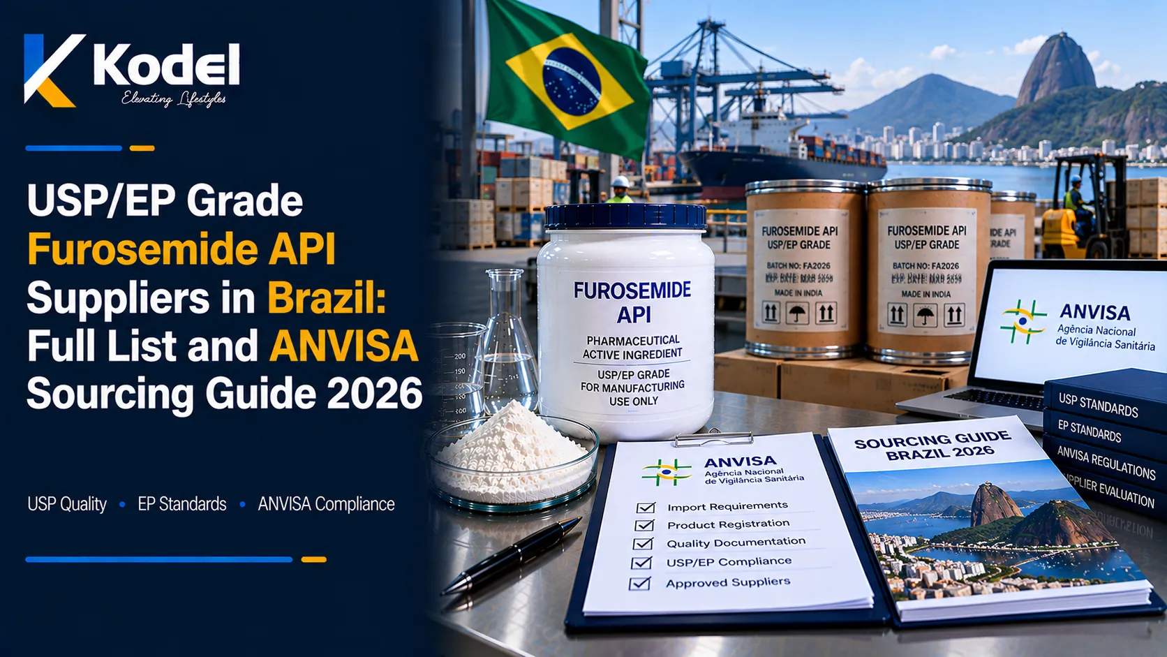 USP/EP grade Furosemide API suppliers in Brazil with ANVISA sourcing guidance for 2026